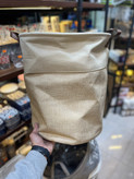 سبد نظم دهنده لباس گرد برزنتی دسته چرم