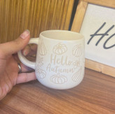 ماگ سرامیکی طرح Hello Autumn - کرم دنی هوم