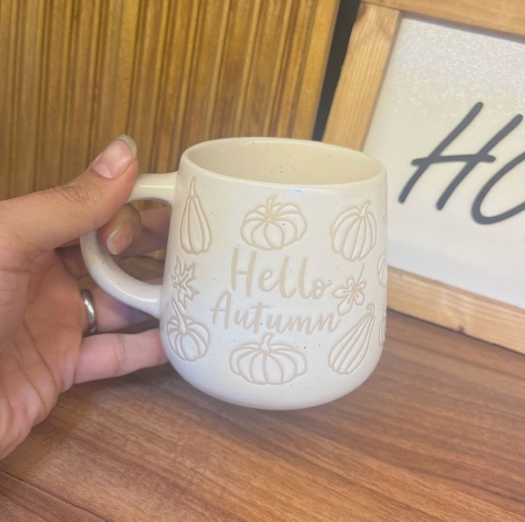 ماگ سرامیکی طرح Hello Autumn - کرم دنی هوم