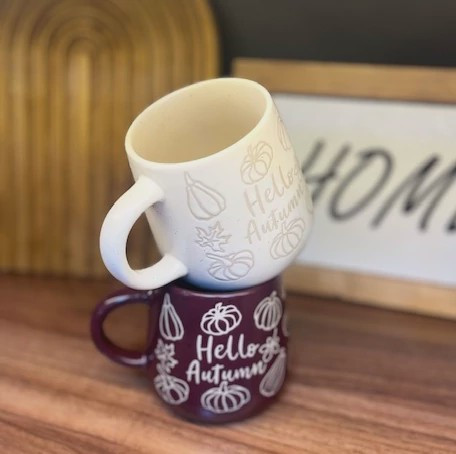 ماگ سرامیکی طرح Hello Autumn - کرم دنی هوم
