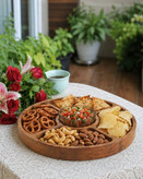 اردوخوری چوبی گرد ۵ خانه چوب گردو