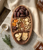 تخته سرو بیضی ۳ خانه چوب گردو