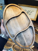 تخته سرو بیضی ۳ خانه چوب گردو